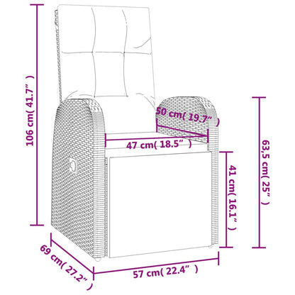 5-tlg. Garten-Essgruppe Schwarz Poly Rattan & Massivholz Akazie