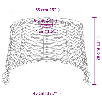 Lampenschirm Braun Ø45x28 cm Korbweide