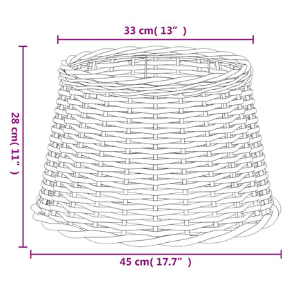 Lampenschirm Weiß Ø45x28 cm Korbweide