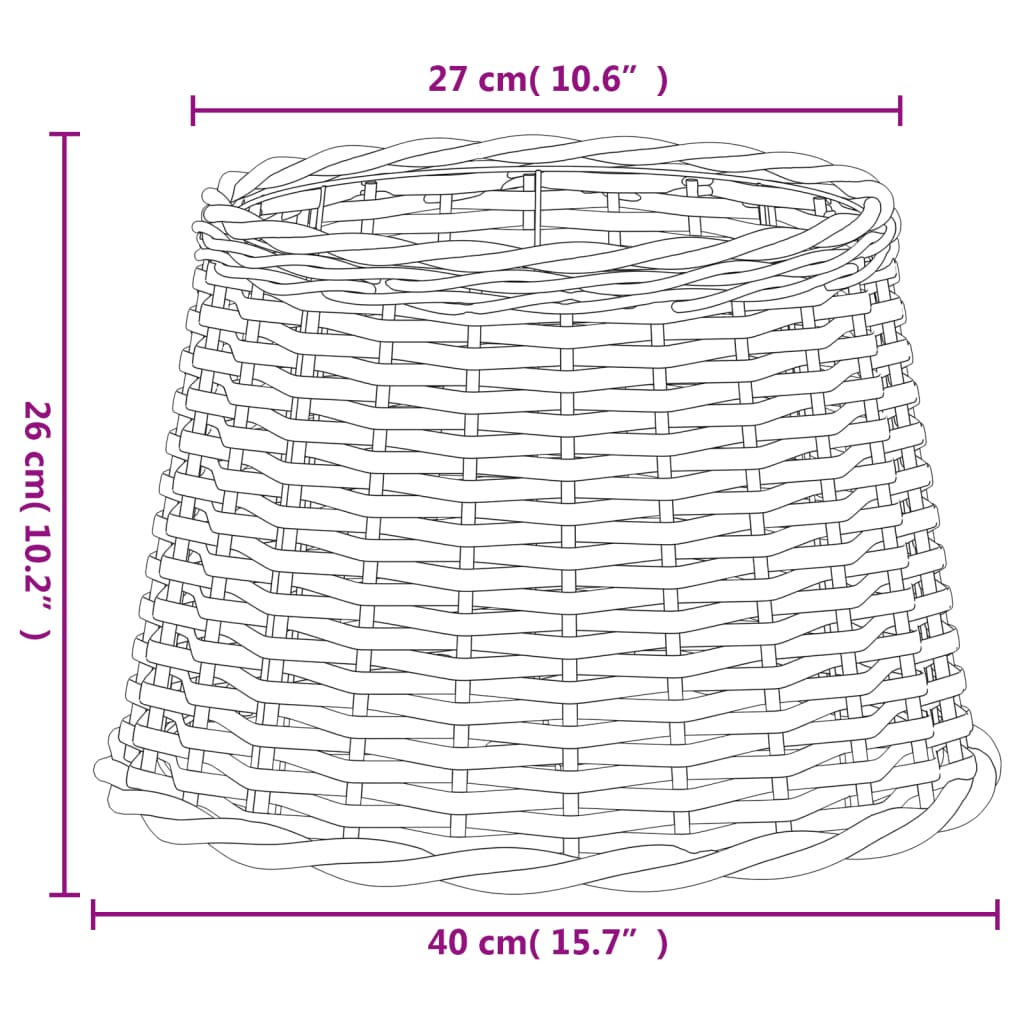 Lampenschirm Braun Ø40x26 cm Korbweide