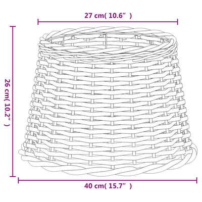 Lampenschirm Braun Ø40x26 cm Korbweide