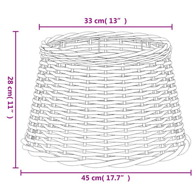 Lampenschirm Braun Ø45x28 cm Korbweide