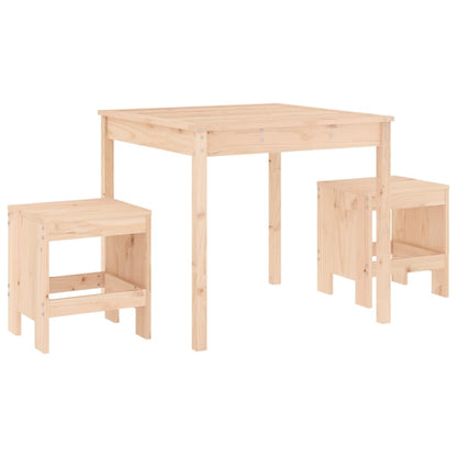 3-tlg. Garten-Bistro-Set Massivholz Kiefer