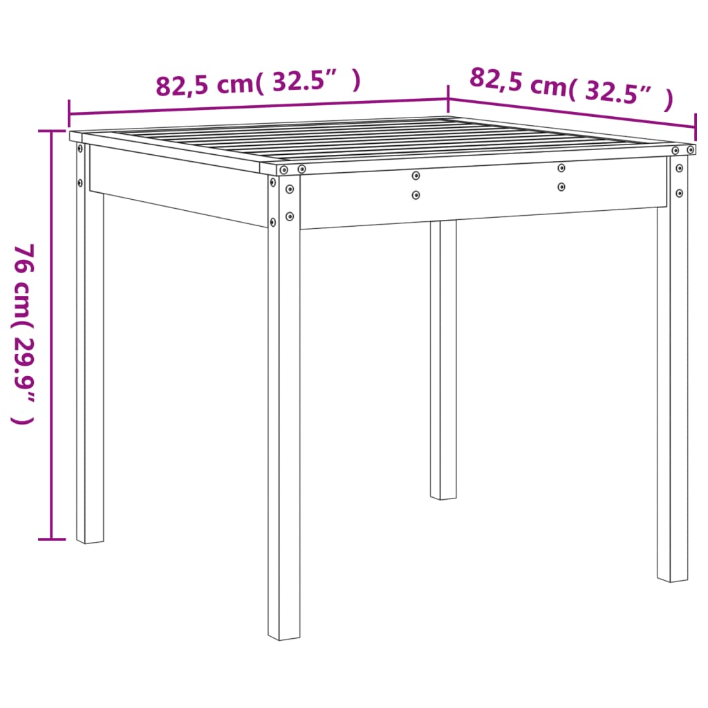 3-tlg. Garten-Bistro-Set Massivholz Kiefer