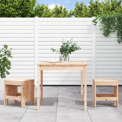 3-tlg. Garten-Bistro-Set Massivholz Kiefer