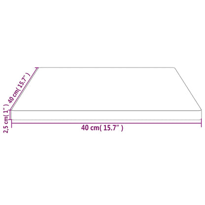 Tischplatte 40x40x2,5 cm Massivholz Kiefer Quadratisch