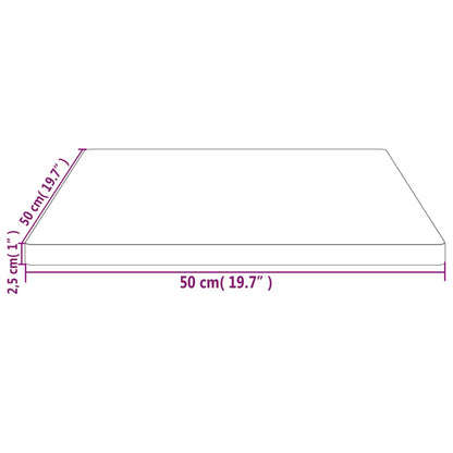 Tischplatte 50x50x2,5 cm Massivholz Kiefer Quadratisch