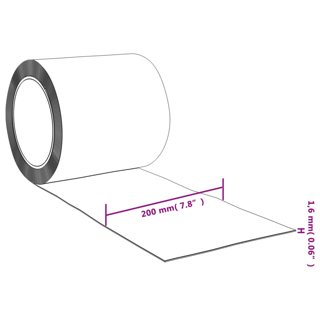 Türvorhang Rot 200x1,6 mm 50 m PVC