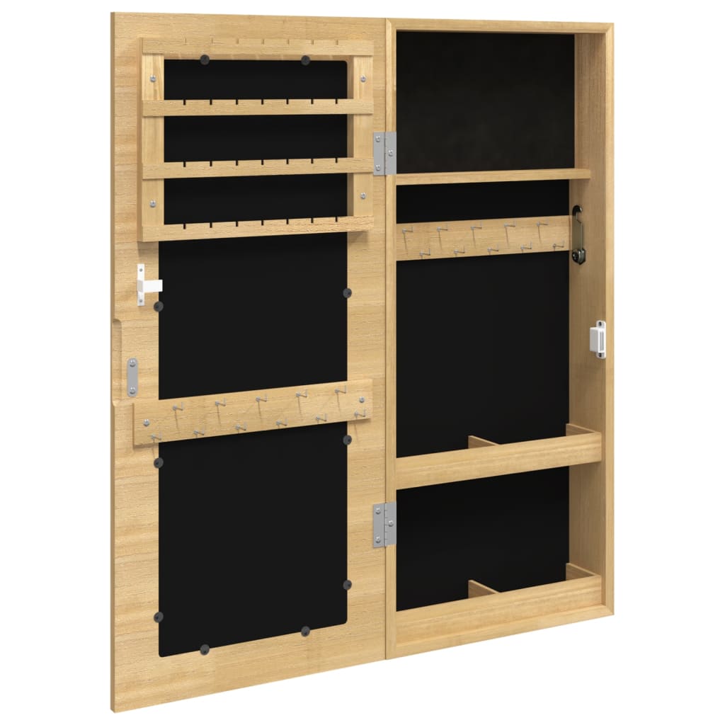 Schmuckschrank mit Spiegel Wandmontage 30x8,5x67 cm