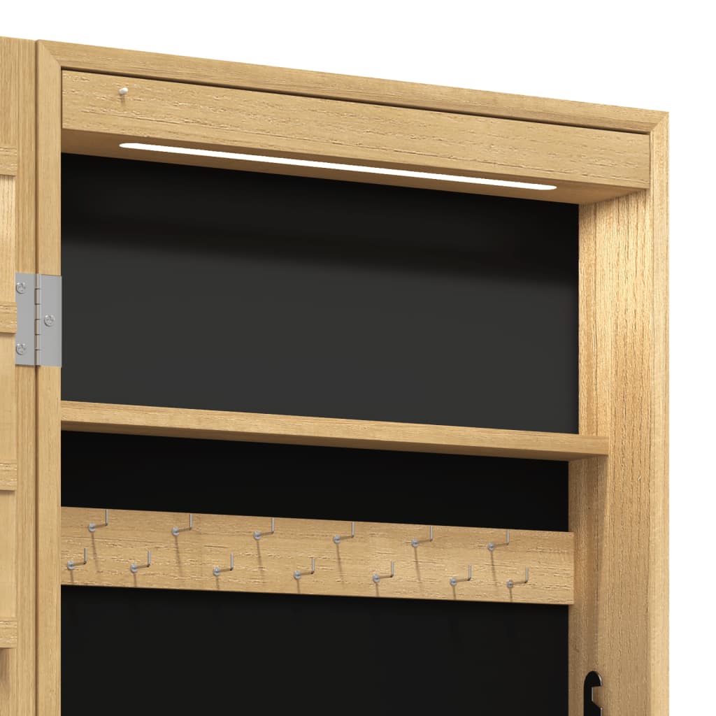 Spiegel-Schmuckschrank mit LED-Beleuchtung Wandmontage