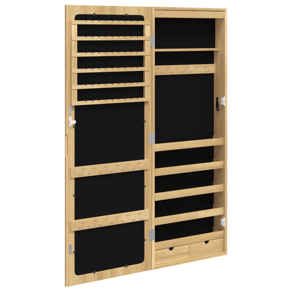 Spiegel-Schmuckschrank mit LED-Beleuchtung Wandmontage