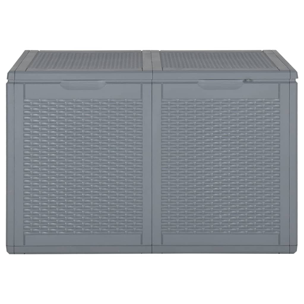 Gartenbox Grau PP Rattan 180 L