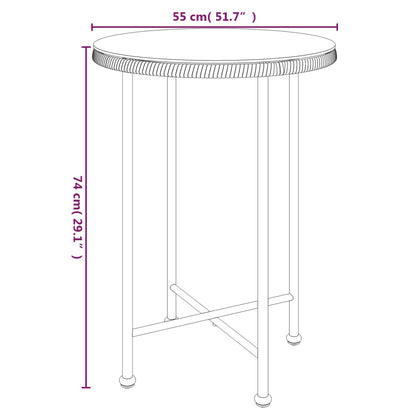 5-tlg. Garten-Essgruppe Schwarz Poly Rattan