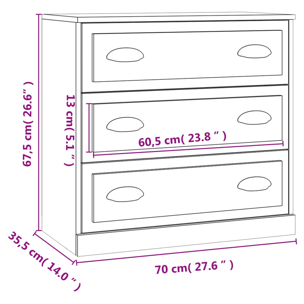 Sideboards 2 Stk. Betongrau Holzwerkstoff