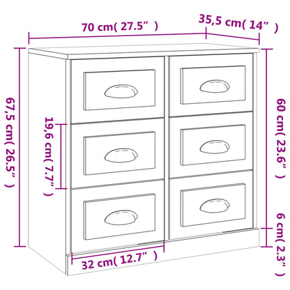 Sideboards 2 Stk. Weiß Holzwerkstoff