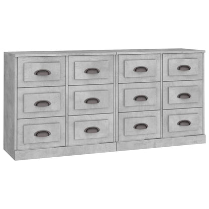 Sideboards 2 Stk. Betongrau Holzwerkstoff