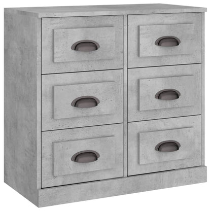 Sideboards 2 Stk. Betongrau Holzwerkstoff