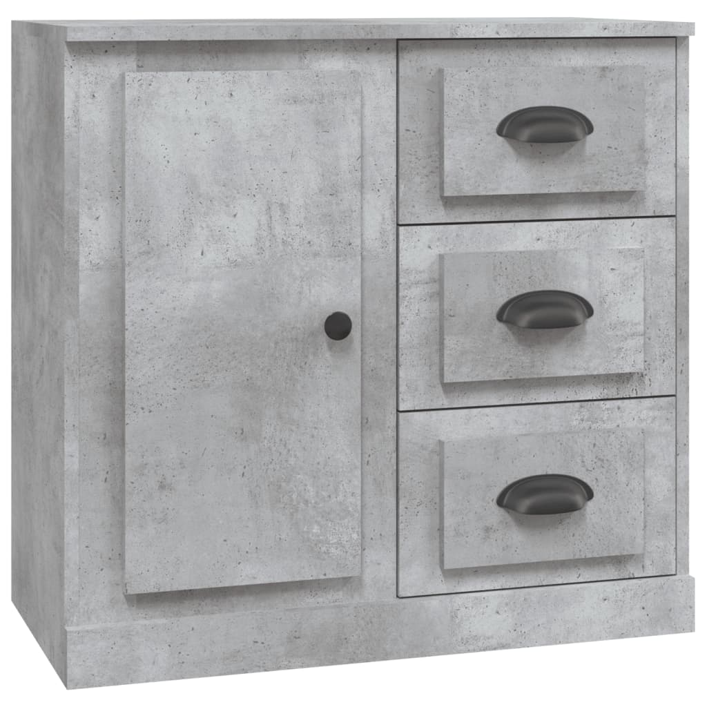 Sideboards 3 Stk. Betongrau Holzwerkstoff