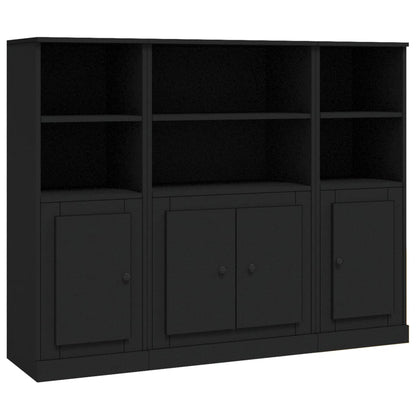 Highboards 3 Stk. Schwarz Holzwerkstoff