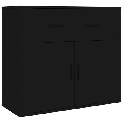 Highboard Schwarz Holzwerkstoff