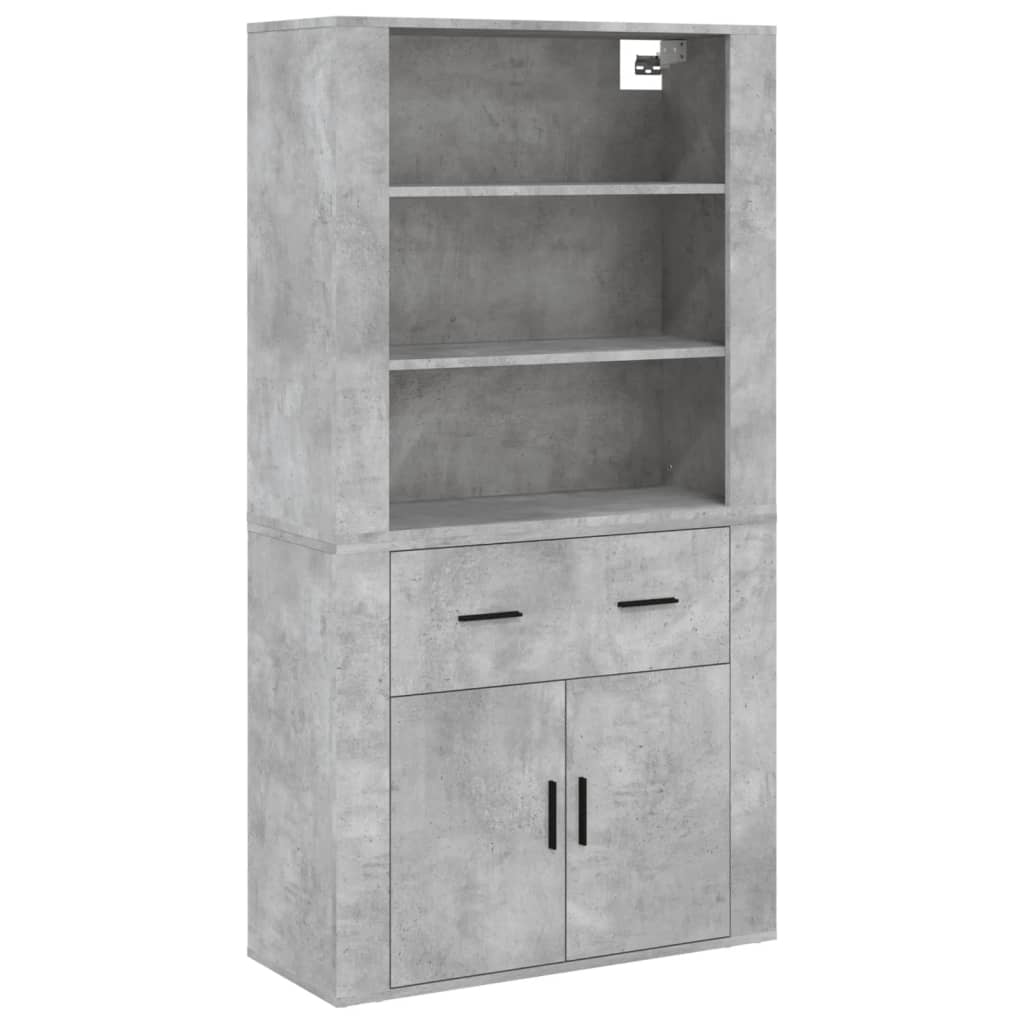 Highboard Betongrau Holzwerkstoff