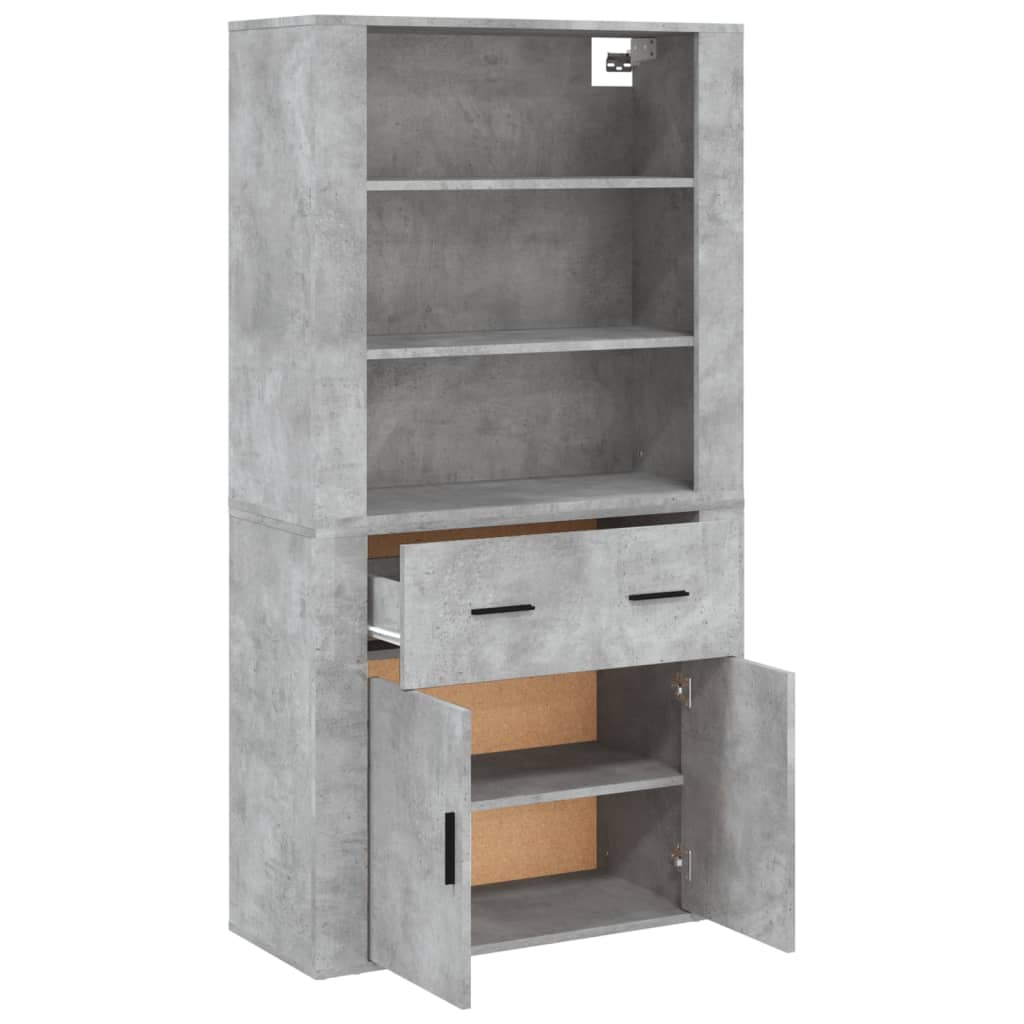 Highboard Betongrau Holzwerkstoff