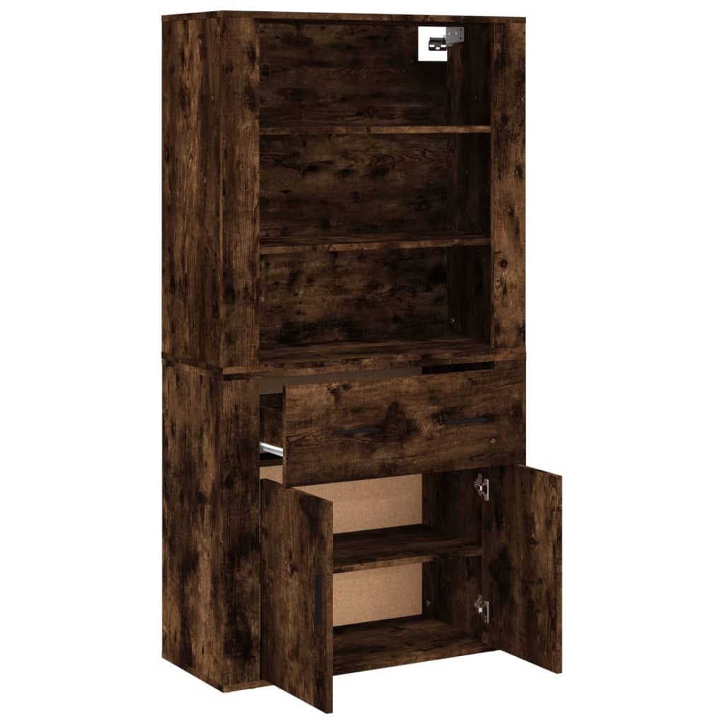 Highboard Räuchereiche Holzwerkstoff