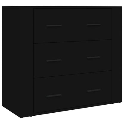 Highboard Schwarz Holzwerkstoff