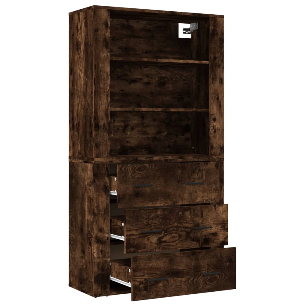 Highboard Räuchereiche Holzwerkstoff