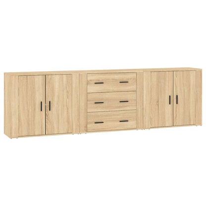 Sideboards 3 Stk. Sonoma-Eiche Holzwerkstoff