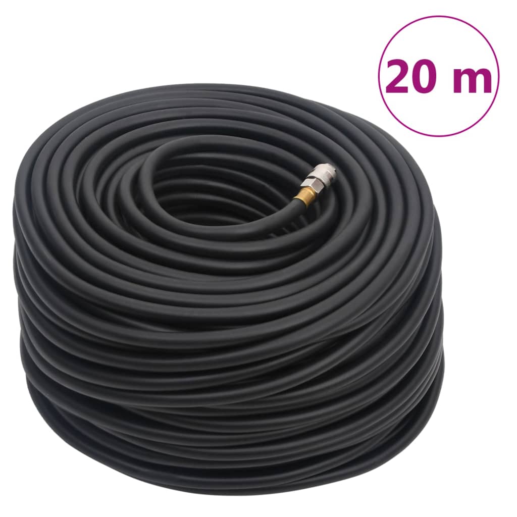 Hybrid-Luftschlauch Schwarz 0,6" 20 m Gummi und PVC