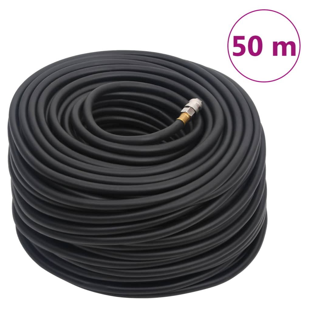 Hybrid-Luftschlauch Schwarz 0,6" 50 m Gummi und PVC