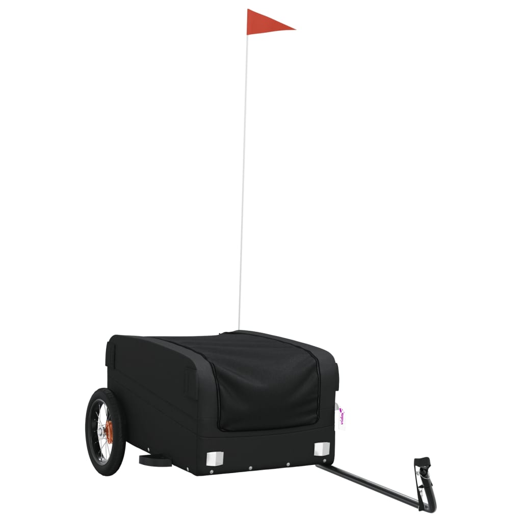 Rimorchio per bicicletta, nero, 30 kg, ferro