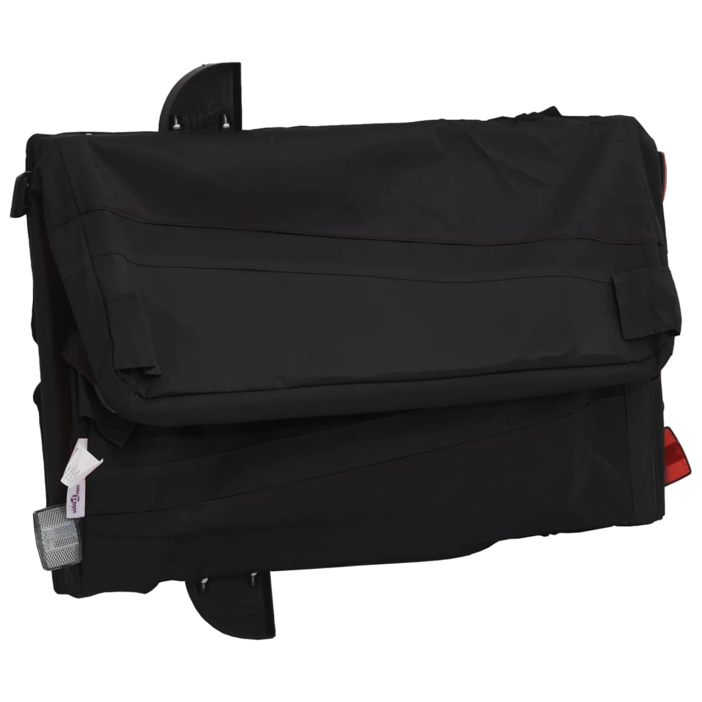 Rimorchio per bicicletta, nero, 30 kg, ferro