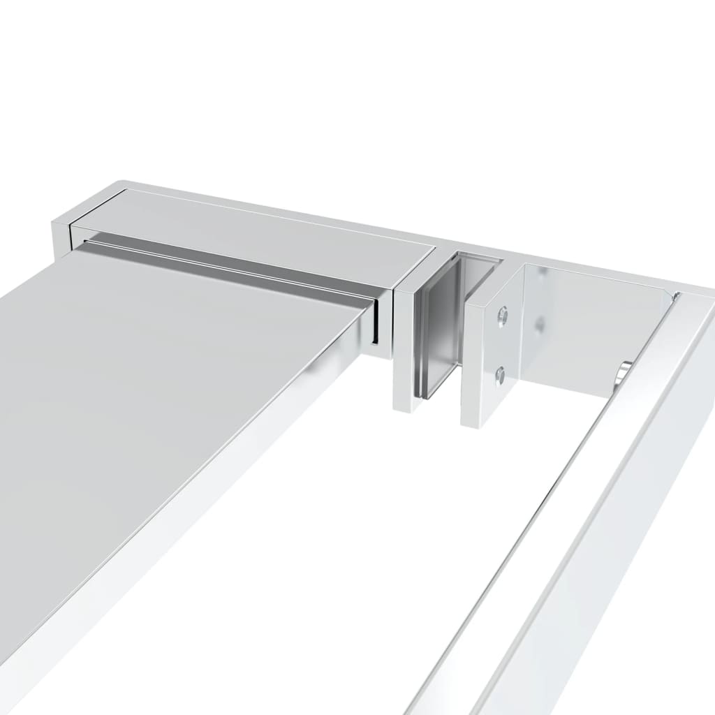 Duschwand mit Ablage für Walk-In-Dusche Chrom 80x195 cm ESG