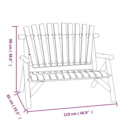 3-tlg. Garten-Lounge-Set Massivholz Fichte