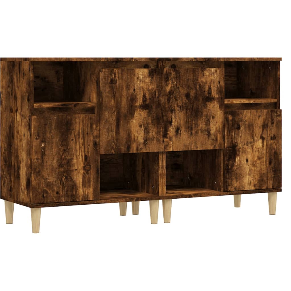 Sideboards 2 Stk. Räuchereiche 60x35x70 cm Holzwerkstoff