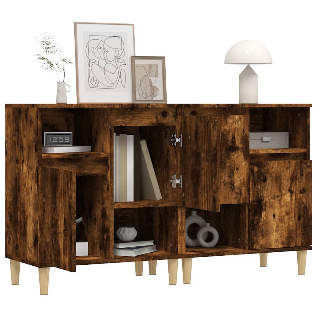 Sideboards 2 Stk. Räuchereiche 60x35x70 cm Holzwerkstoff