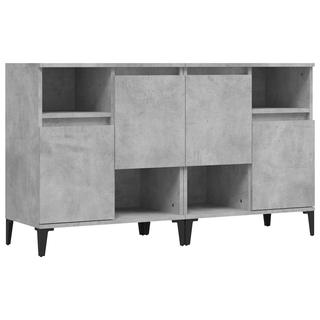 Sideboards 2 Stk. Betongrau 60x35x70 cm Holzwerkstoff