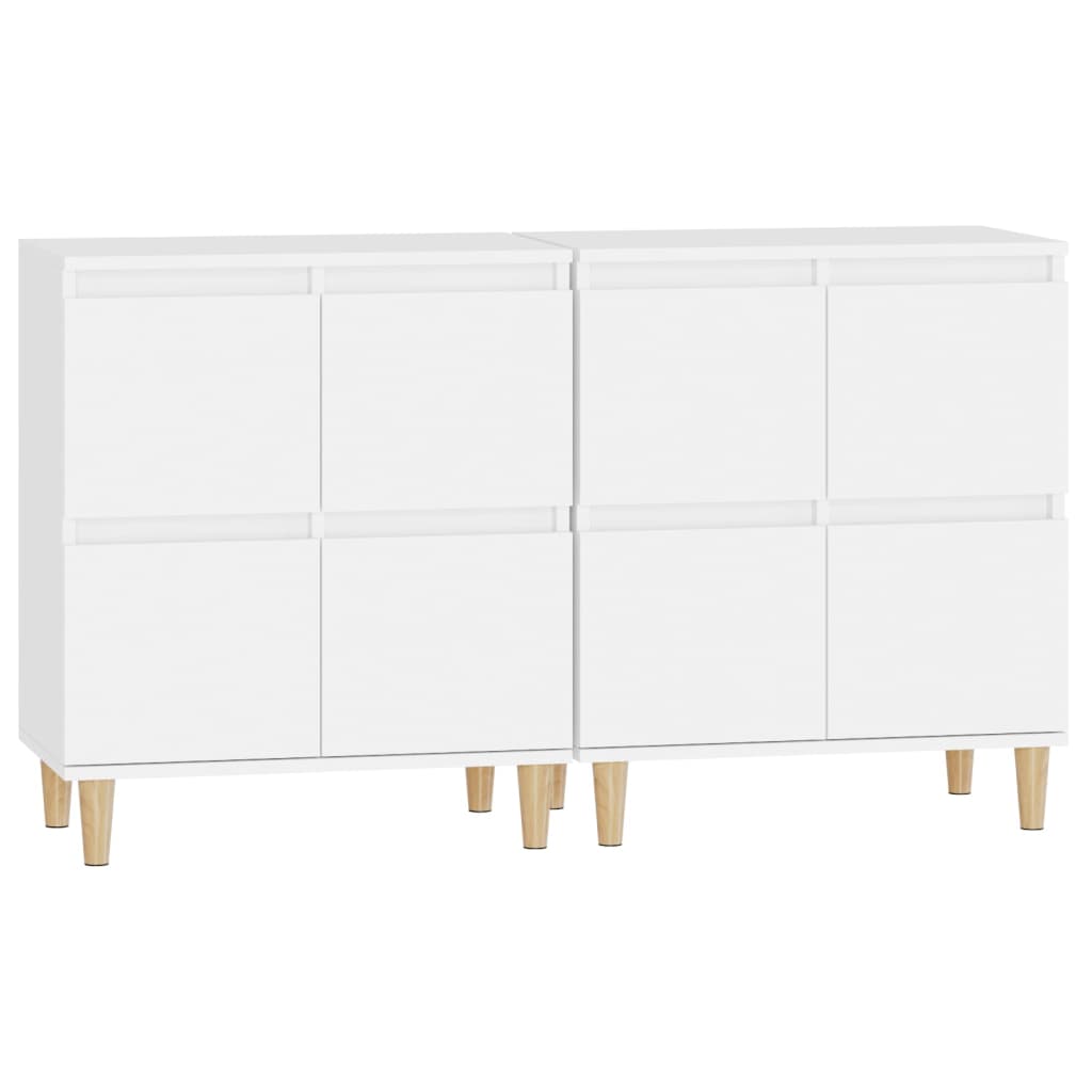 Sideboards 2 Stk. Weiß 60x35x70 cm Holzwerkstoff