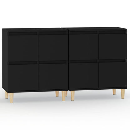 Sideboards 2 Stk. Schwarz 60x35x70 cm Holzwerkstoff