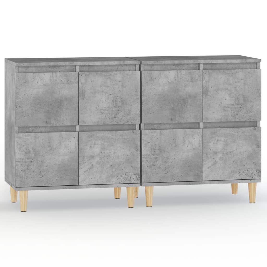 Sideboards 2 Stk. Betongrau 60x35x70 cm Holzwerkstoff