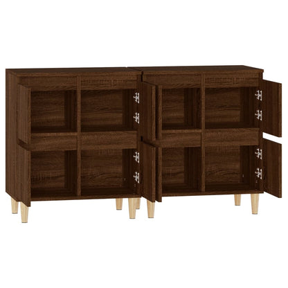 Sideboards 2 Stk. Braun Eichen-Optik 60x35x70 cm Holzwerkstoff