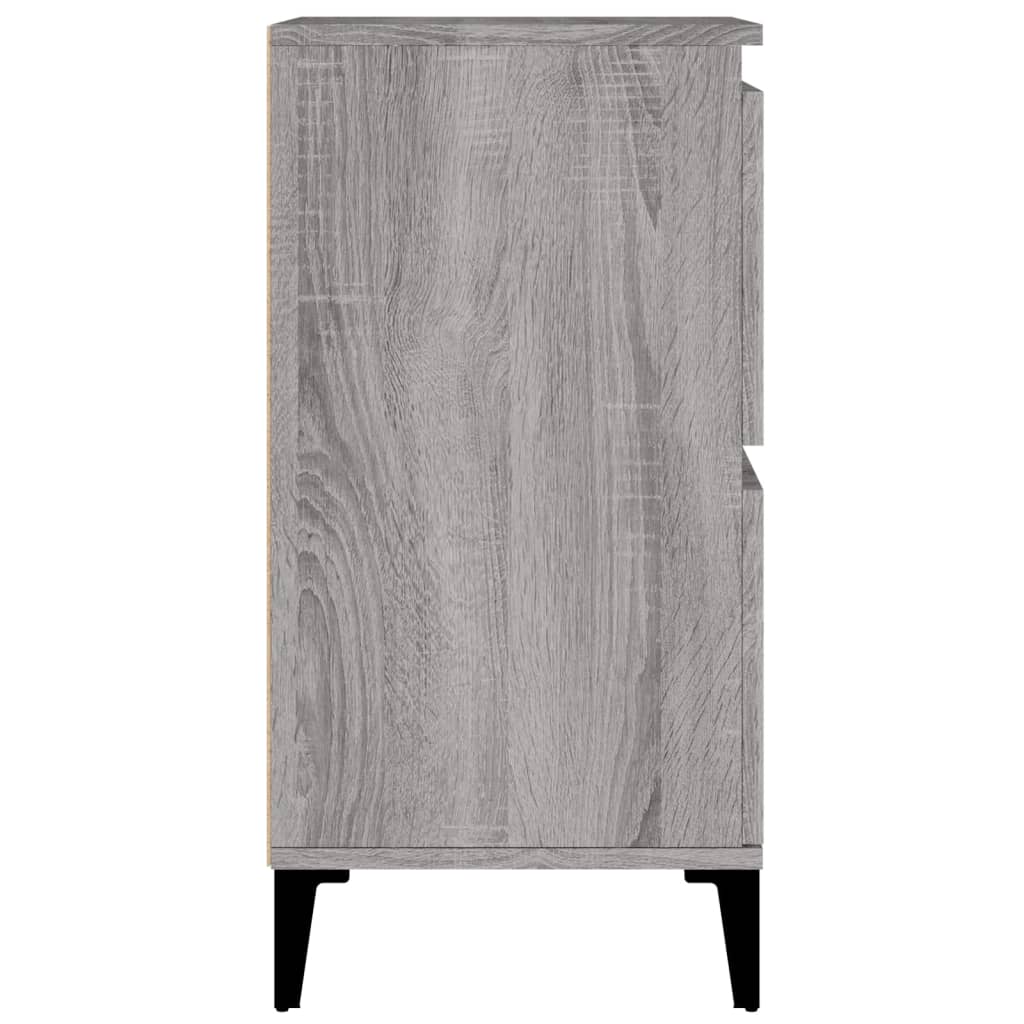 Sideboards 2 Stk. Grau Sonoma 60x35x70 cm Holzwerkstoff