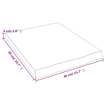 Waschtischplatte 40x50x(2-4)cm Massivholz Unbehandelt