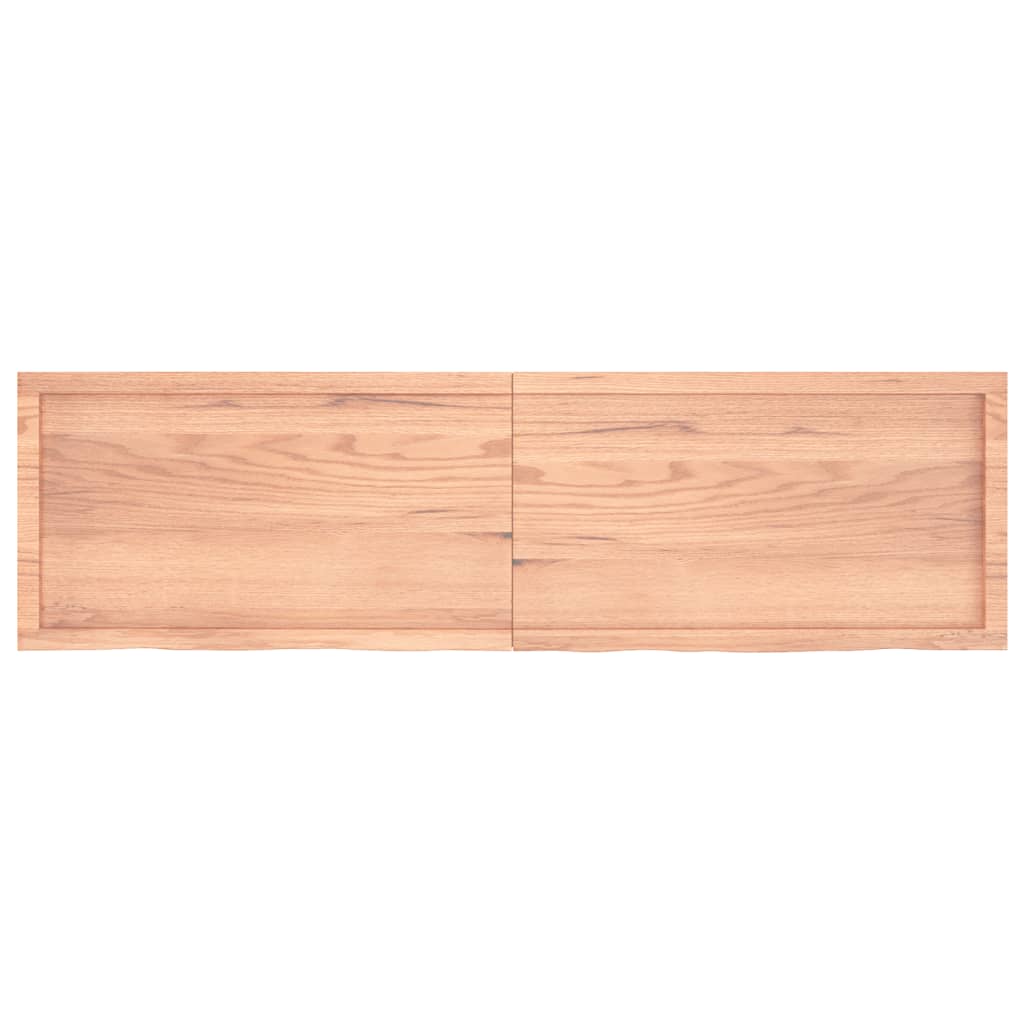 Waschtischplatte Hellbraun 180x50x(2-4) cm Massivholz Behandelt