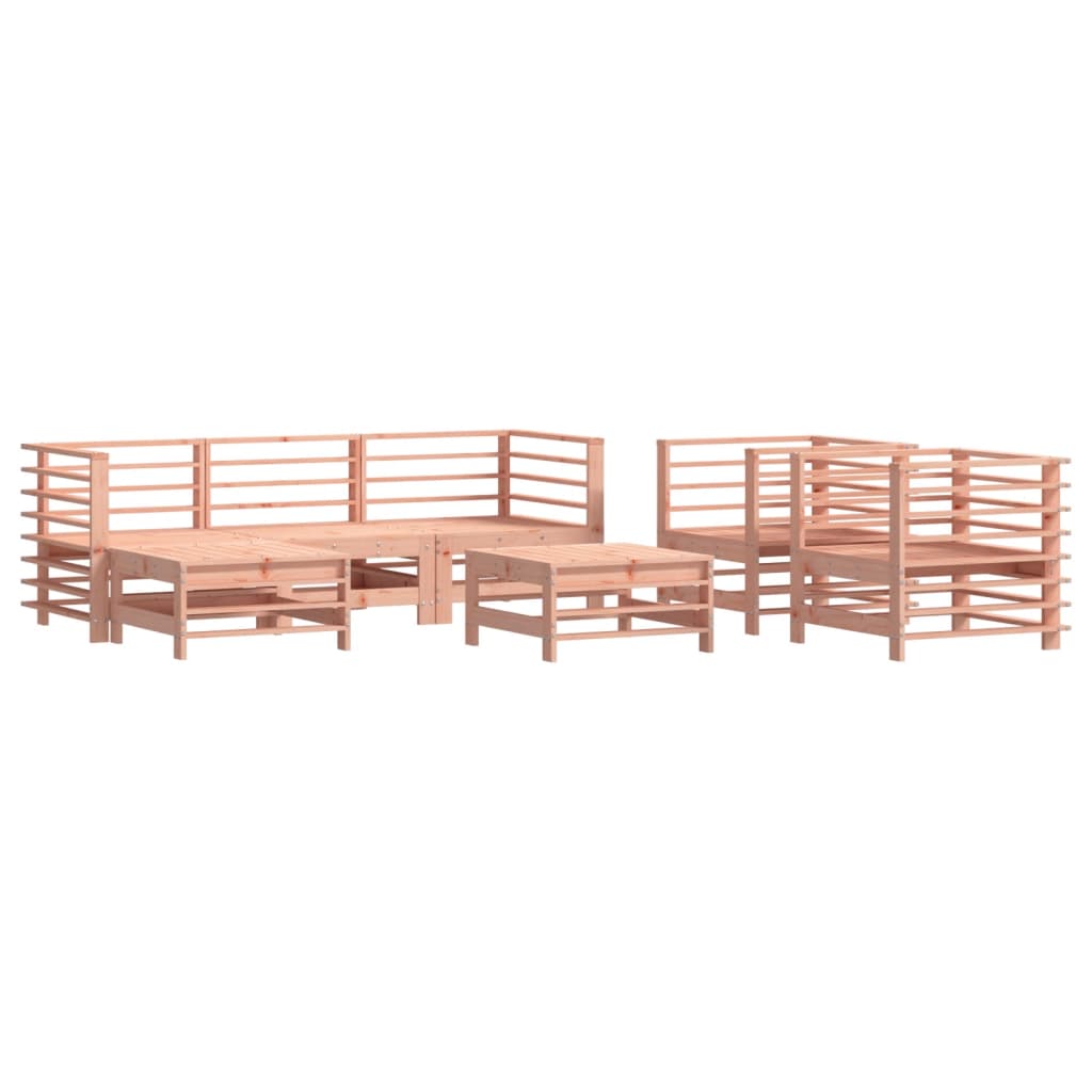 7-tlg. Garten-Lounge-Set mit Kissen Massivholz Douglasie