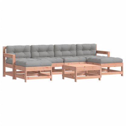 7-tlg. Garten-Lounge-Set mit Kissen Massivholz Douglasie