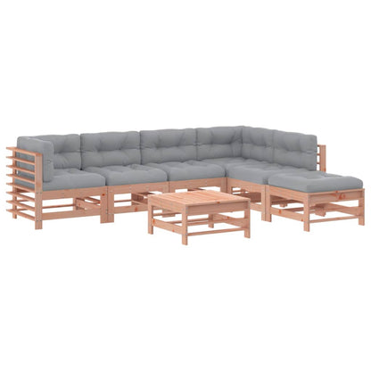 7-tlg. Garten-Lounge-Set mit Kissen Massivholz Douglasie