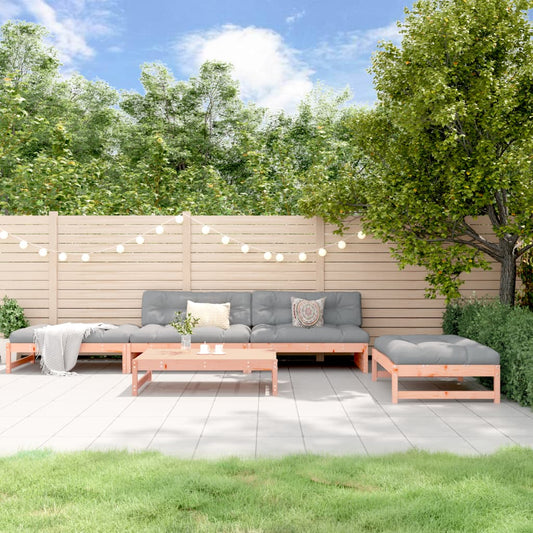 5-tlg. Garten-Lounge-Set mit Kissen Massivholz Douglasie